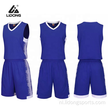 Nieuwste ontwerpbasketbaluniformen aangepaste basketbalshirt